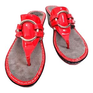 ALEGRIA Sandals NOLA Patent Leather Thong Slip-on